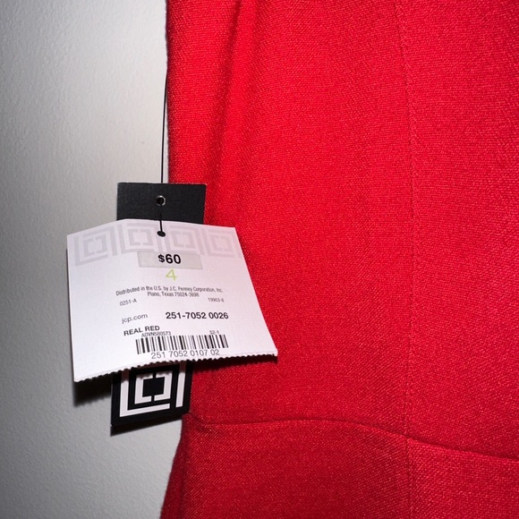 Liz Claiborne Red Dress with Zipper Pockets - Picture 3 of 3